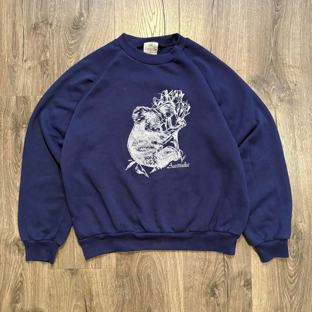 Vintage Artisan Australia Koala Crewneck Sweatshirt Navy Blue Tagged 22